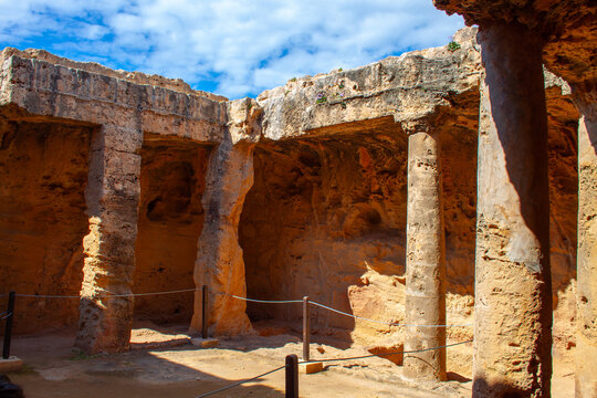 Archaeological site of the Tombs of the Kings, Pafos city, Cyprus island