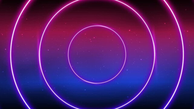 blue spiral galaxy. glowing neon sign. neon glowing circle isolated on gradient background. Neon gradient rings, with glowing light effects, futuristic portal gateway, vibrant and LED illumination. 
