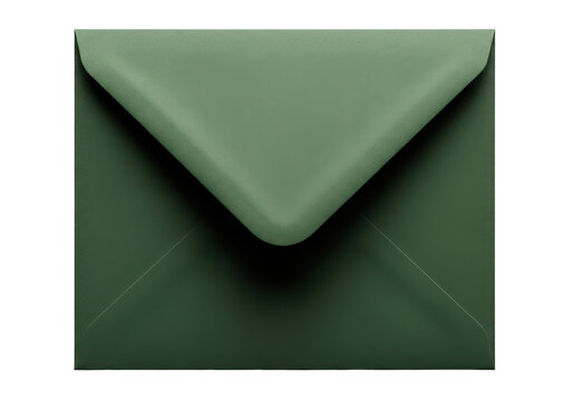 Simple green paper envelope icon isolated on transparent background