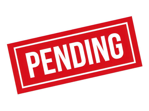 Pending status stamp graphic