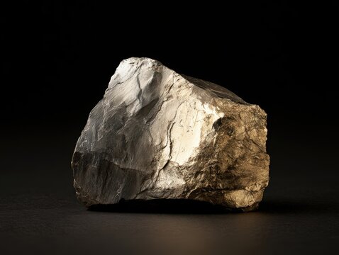 Silvery Gold Pyrite Mineral Specimen with Reflective Facets