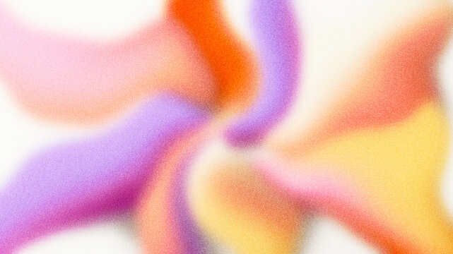 Grainy gradient abstract background with soft blurred waves, colorful aura texture in purple pink and orange, retro aesthetic vaporwave wallpaper