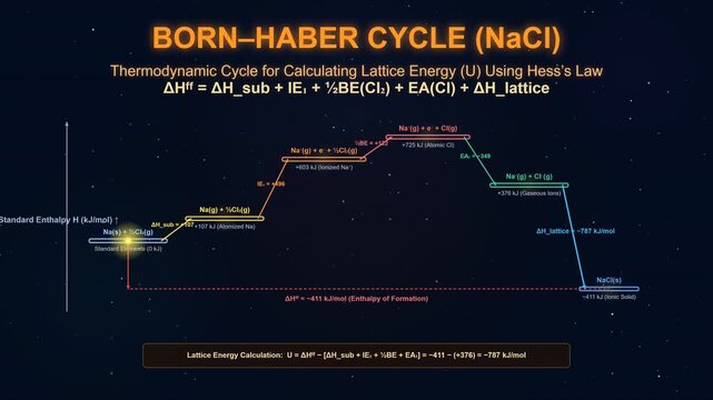 Thermochemical Born Haber Cycle for Lattice Energy Calculation