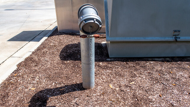 Ground Level Fire Department Connection Storz FDC Riser Pipe Commercial Fire Protection