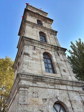 A view from the historic Tophane Clock Tower in the city of Bursa, Turkey.
