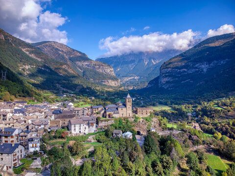 Torla-Ordesa and the Ordesa & Monte Perdido National Park in pyrenees Spain