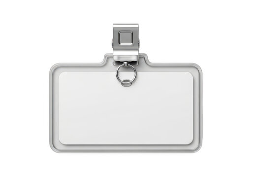 Clear acrylic badge holder with clip attachment