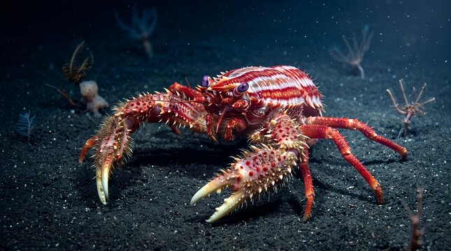underwater photo of squat lobster