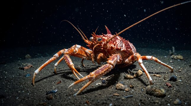 underwater photo of squat lobster