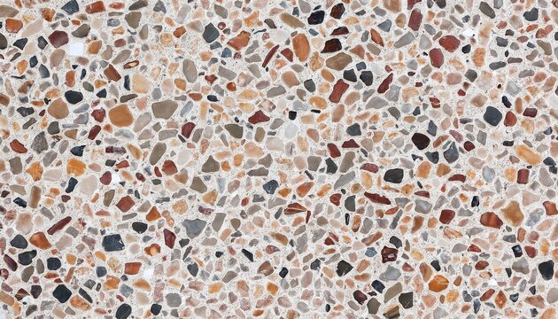 terrazzo floor seamless pattern in top view polished smooth surface of marble stone and concrete for architecture design decoration interior exterior texture print on tile and abstract background