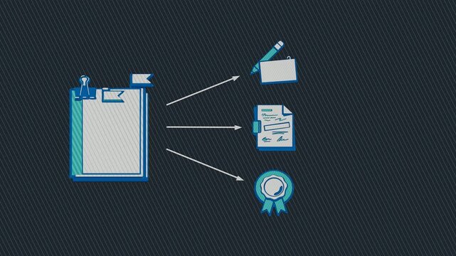 Editorial revision converts a marked preprint into approved proof outputs for publication and distribution. Flat 3D style with a printed line screen.