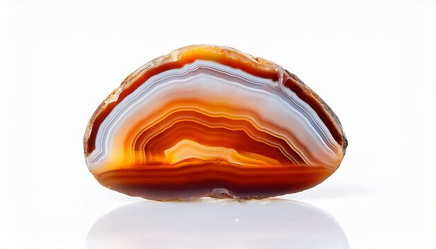 agate gem isolated on white background gemstone closeup
