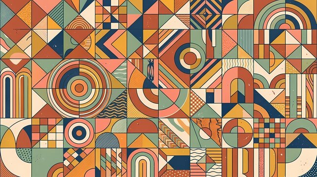 seamless geometric pattern with circles