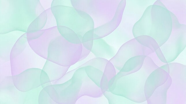 Abstract Pastel Background with Flowing Translucent Shapes