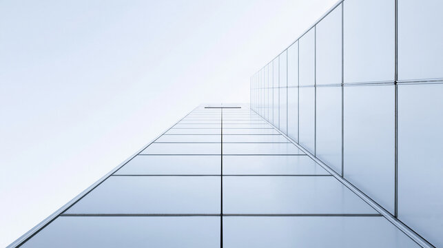 Low Angle View of Modern Corporate Building Facade