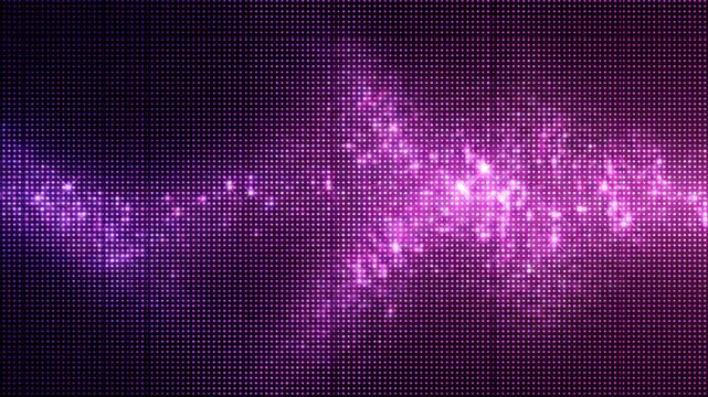 Purple LED Dot Matrix Glowing Wave Animation