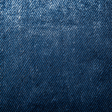 Mid Blue Denim Texture With Visible Twill Diagonal Weave and Cotton Slubs