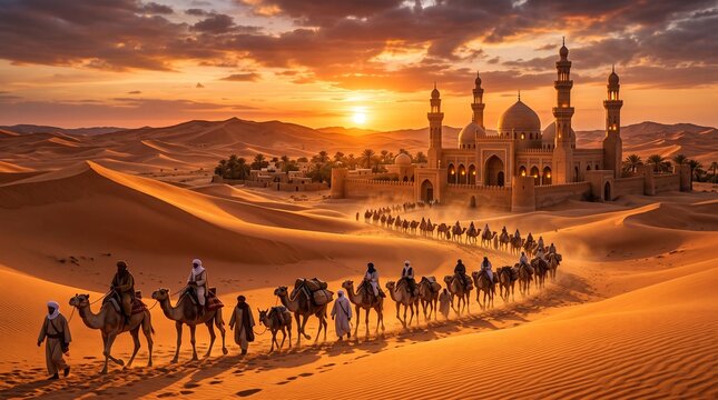 Desert Camel Caravan