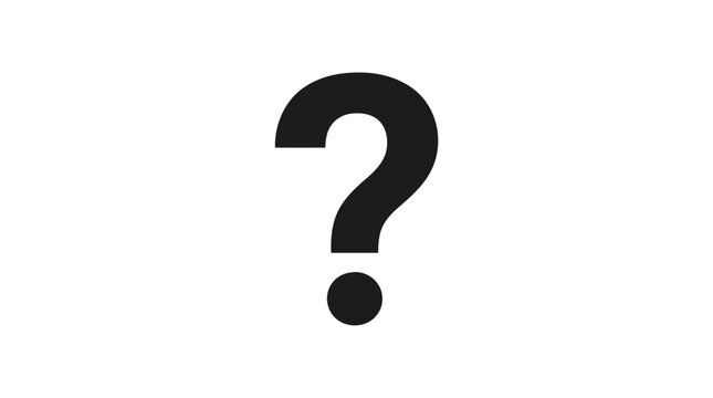 Vector illustration of question mark icon on a transparent background