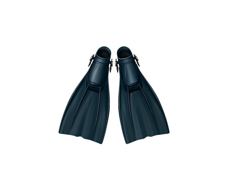 Dark blue swim fins