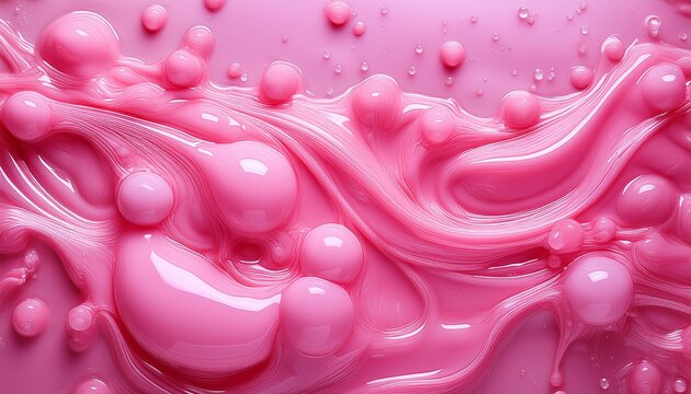 bubble gum surface texture pink liquid slime splashes abstract background