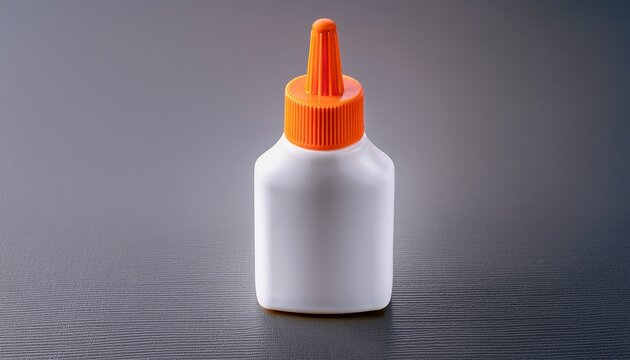 white glue bottle with orange cap for crafts and school