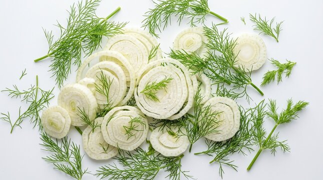 Fresh fennel slices