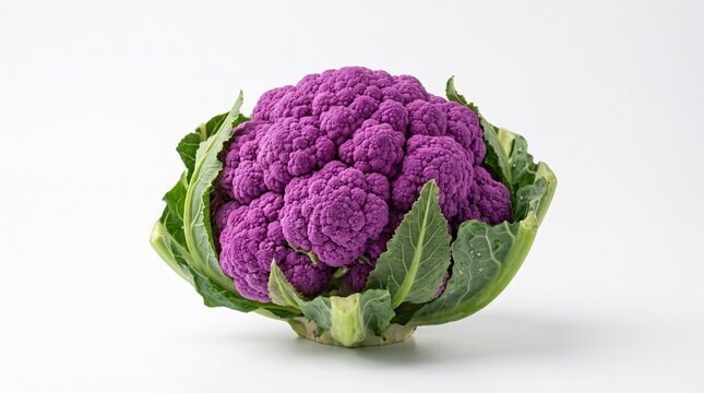 Purple cauliflower head
