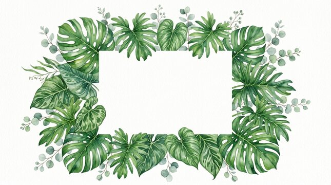 Tropical leaf frame