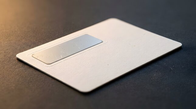 Generic Blank Scratch Card Mockup on Dark Surface