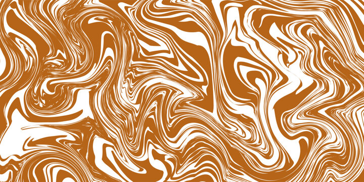 Swirl Caramel Pattern. Vector Splash Caramel Sauce Background. Swirl Peanut Butter Texture. Toffee and Milk Pattern. Liquid Chocolate Bg
