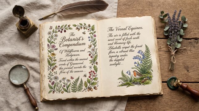 Vintage botanist journal