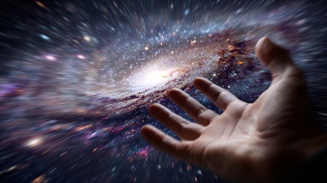 Human hand stops risky universe experiments in a vast cosmic setting