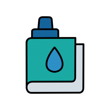Detergent Bottle Vector Icon - Liquid Laundry Soap Container Illustration