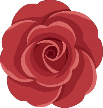 Red Rose Flower Icon Vector Illustration