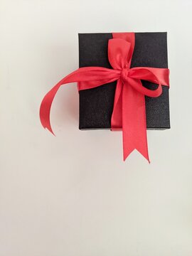 gift box with red ribbon