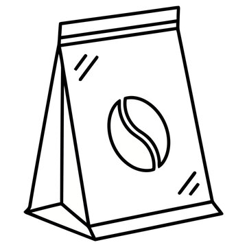 Coffee bean bag icon
