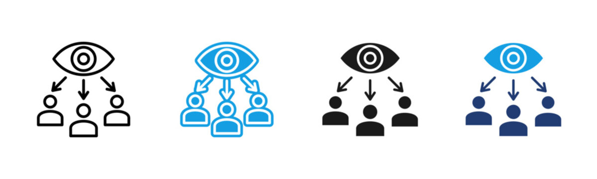 Supervision web icon multiple style collection