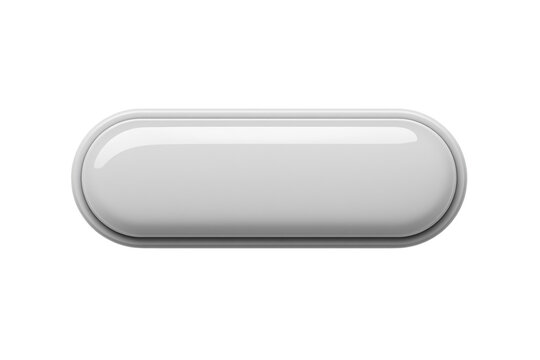 White beveled capsule button with soft shadow