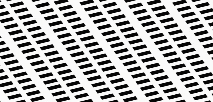 Abstract black and white geometric diagonal line lattice background pattern