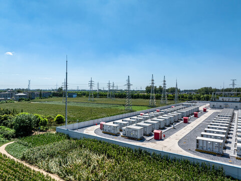 outdoor large scale energy storage power station battery array facility