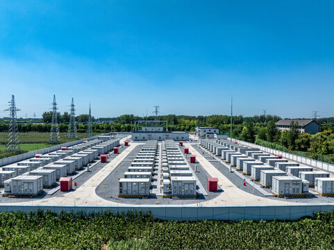 neatly arranged energy storage power station container facilities