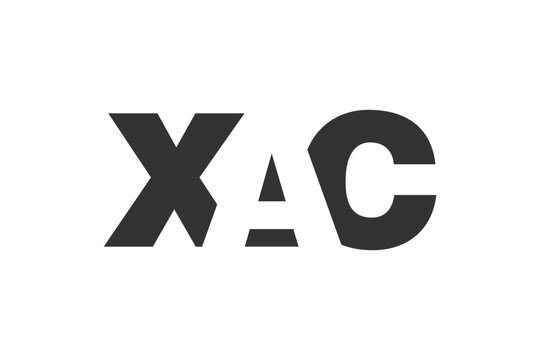 XAC logo design. Initial letter X A C bold font style for tech startups, consulting, corporate branding. Creative company name, headlines typography identity, trendy logotype.
