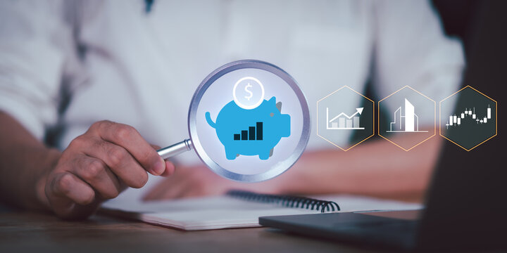 financial advisor evaluates savings growth, investment strategy, wealth management, portfolio performance, financial planning, market trends, asset allocation, risk analysis long-term financial goals