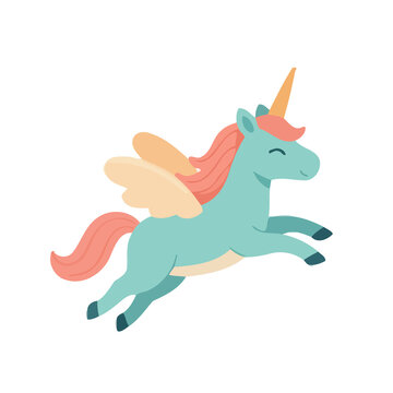 Cartoon winged unicorn illustration