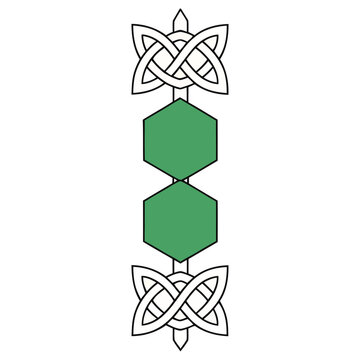Celtic Knot and Hexagon Design
