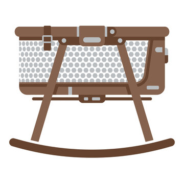 Modern Baby Bassinet, Co-Sleeper, Rocking Cradle with Mesh Sides