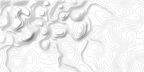 Topography map white spiral line contour paper design. hiking minimal discovery grid topography map area diagram lines map. geographic mountain outline relief. © MdLothfor