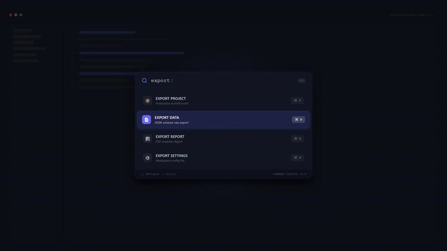 Abstract digital user interface overlay featuring glowing search magnifying glass icon and data nodes floating across dark blue screen background