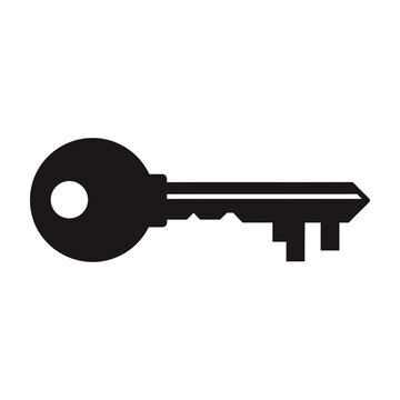 Black key icon on white background